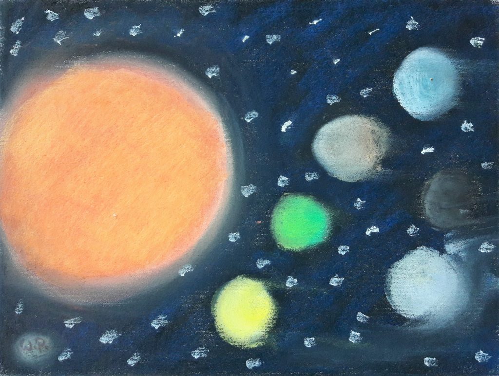 Henri Rousseaus Kinder das Sonnensystem berühmte Planete