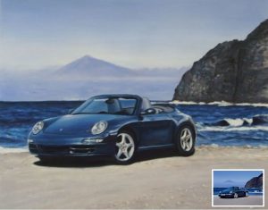 China-Malerei: oelgemaelde porsche 911 cabrio reproduktion