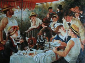 Berühmte Ölgemälde: Das Frühstück der Ruderer 188081 130cm × 173 cm - Öl auf Leinwand Pierre-Auguste Renoir (25. Februar 1841 in Limoges, Limousin - 3. Dezember 1919 in Cagnes-sur-Mer) Impressionismus Phillips Collection, Washington, D.C